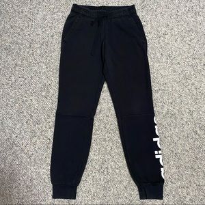Adidas Black/White Logo Joggers